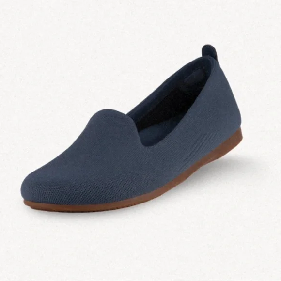 VESSI market flat Women's Navy Knit Slip-On Flat Shoe size 8.5 - Picture 2 of 7